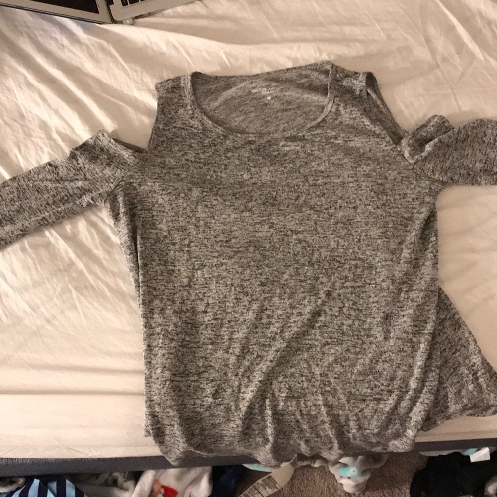Hollister cold shoulder long sleeve tee